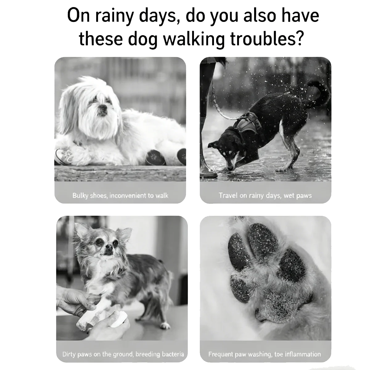Botas de Chuva para Cães e Gatos Antiderrapantes e Impermeáveis - Imagem 3