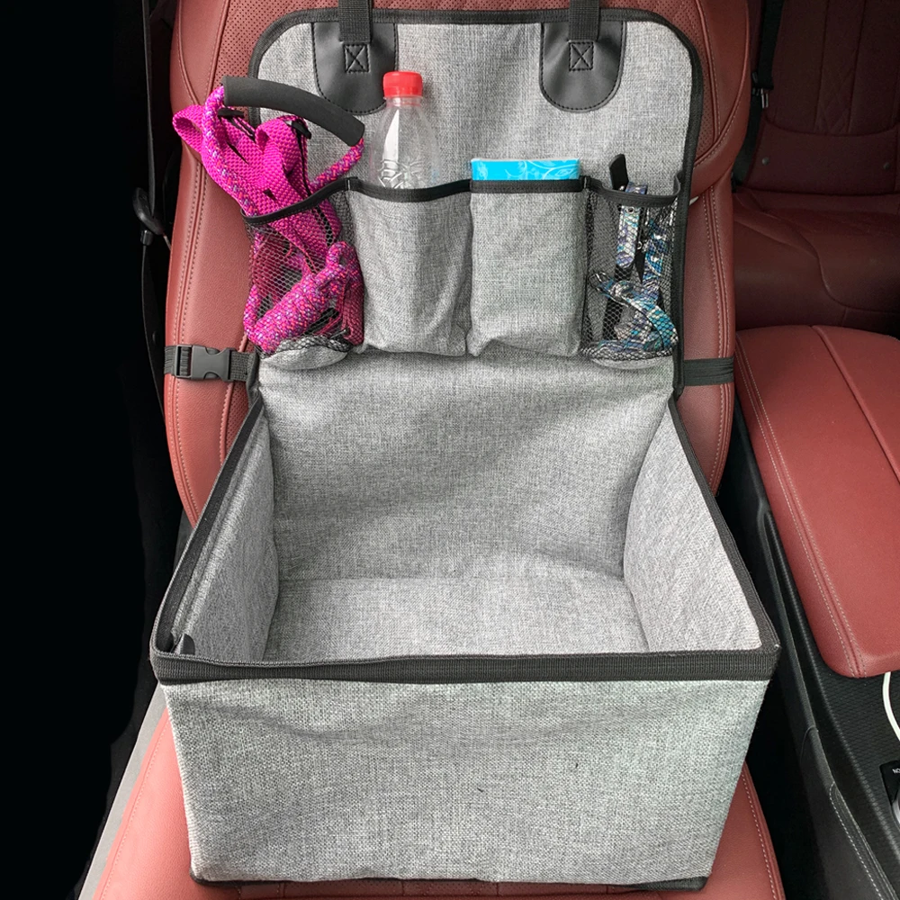 Assento de Carro para Cães Pequenos e Médios com Bolsos Laterais - Imagem 2