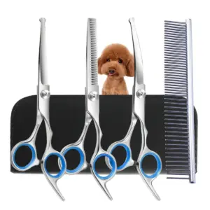 tesoura para tosa de cães e gatos com ponta redonda