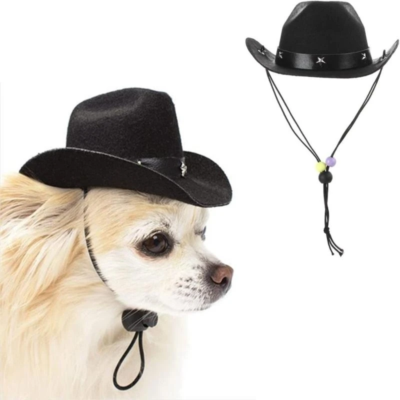 Chapéu de Cowboy para Cães com Bandana de Poliéster - Imagem 2