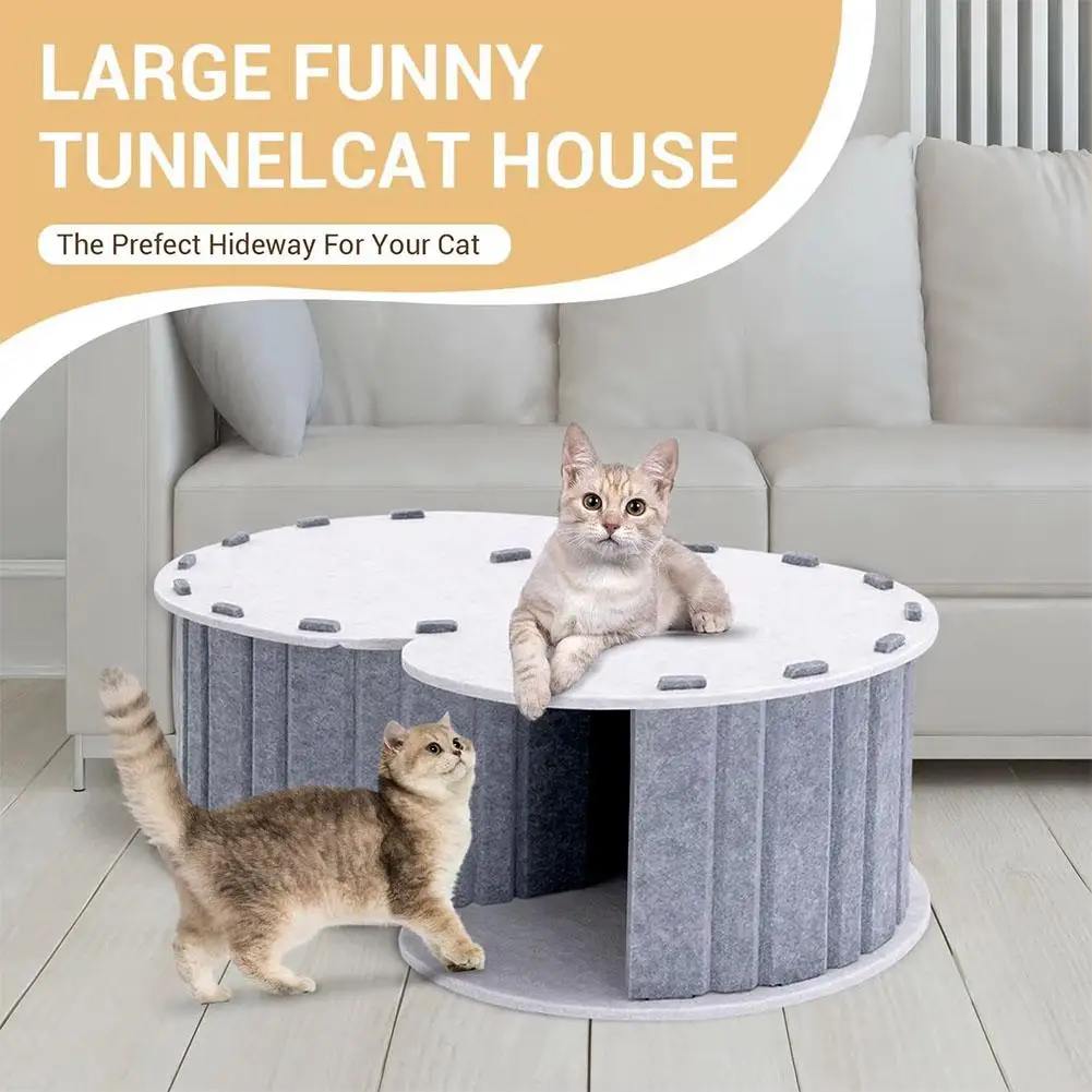 Túnel Cama para Gatos e Cães Pequenos Dobrável 58x40x24 cm - Imagem 4