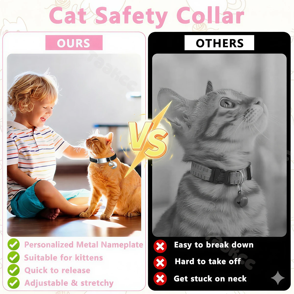 Coleira Elástica para Gatos Personalizada com Gravação Gratuita - Imagem 5