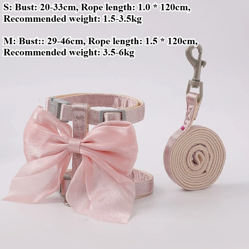 Coleira Peitoral Bonito Bowknot para Gatos com Guia Ajustável - Imagem 6