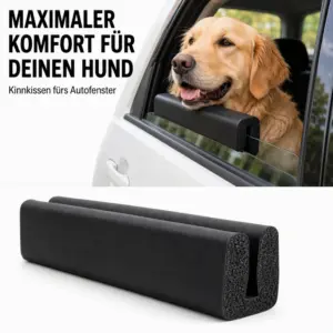 almofada de queixo para cães em carro