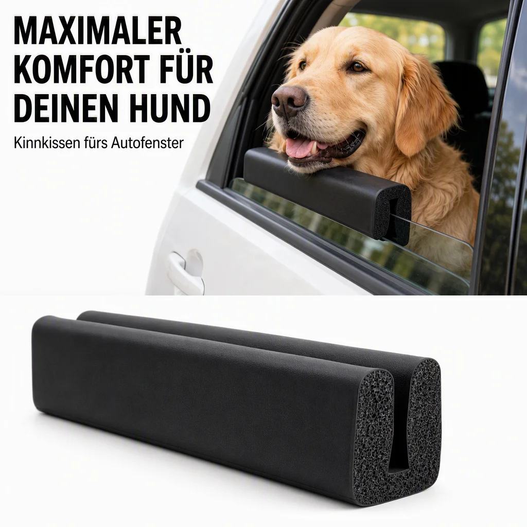 almofada de queixo para cães em carro