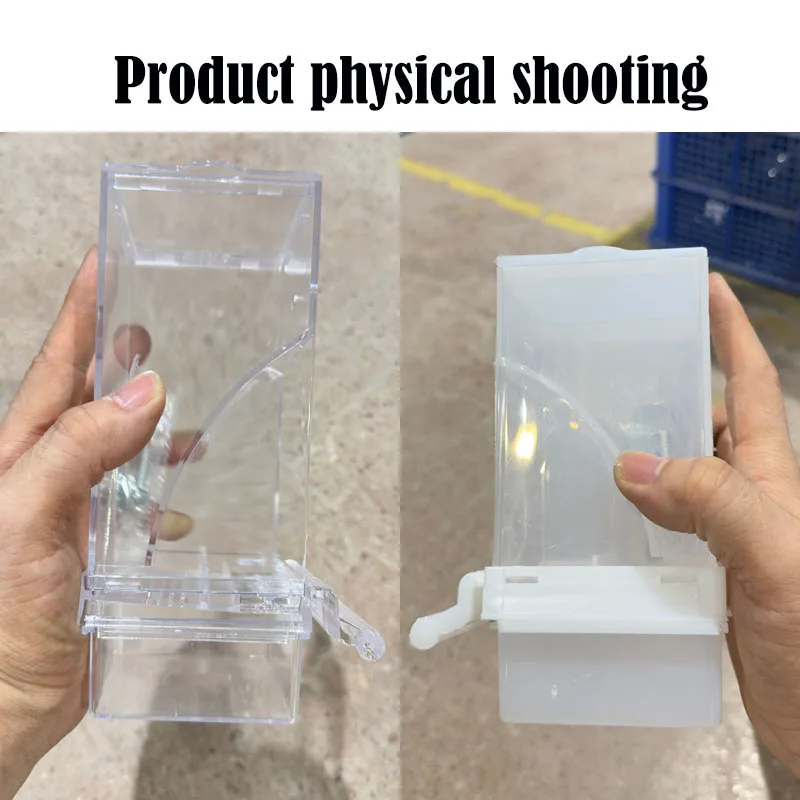 Comedouro para Pássaros Automático Anti-Respingo Transparente 18,5 cm - Imagem 2