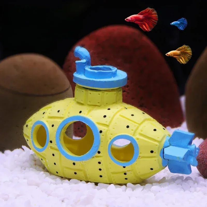 Submarino Decorativo para Aquário em Resina 12x6x9 cm - Imagem 3