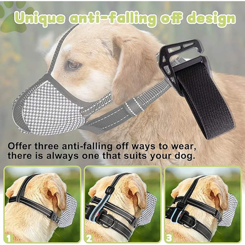 Focinheira de Malha para Cães Pequenos e Grandes Respirável - Image 3