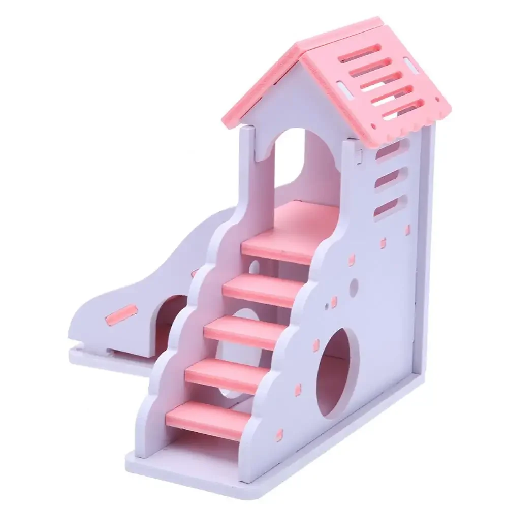 Mini Slide Ecológico para Hamster de Madeira com Escada Dupla - Image 3