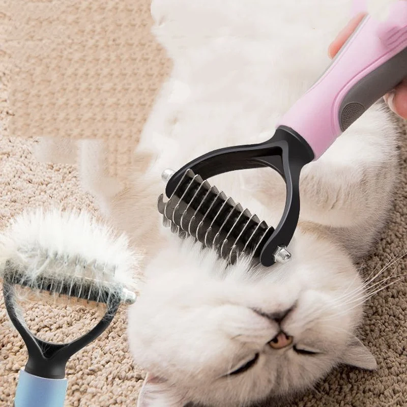 Escova de Aço Inoxidável Dupla Face para Cães e Gatos - Imagem 2