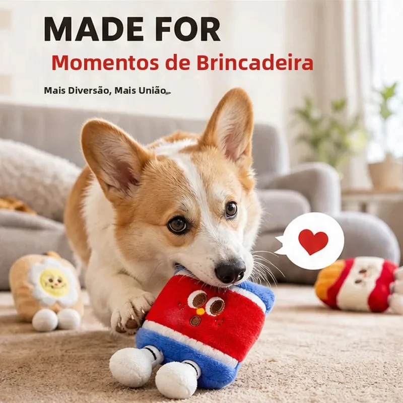 Brinquedo de Pelúcia para Cães com Som Formato de Comida Macio - Imagem 2