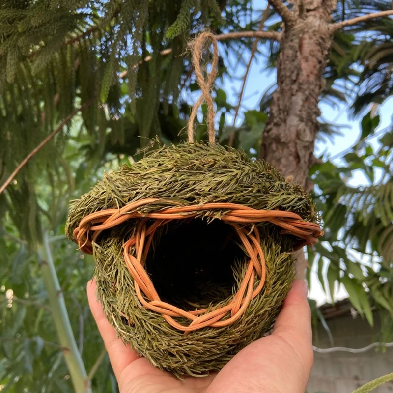 Ninho para Pássaros de Grama Natural com 25 cm de Altura - Imagem 2