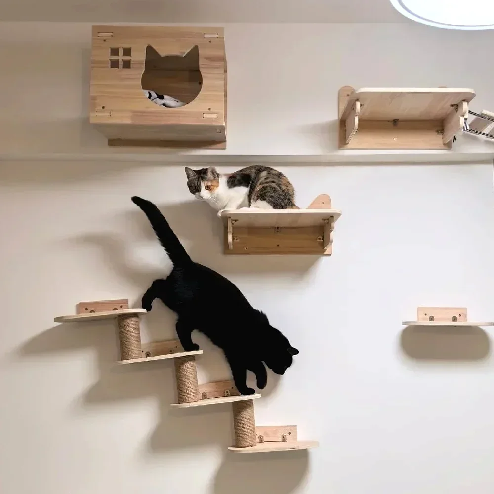 Torre de Escalada para Gatos de Parede com Arranhador Sisal - Imagem 3