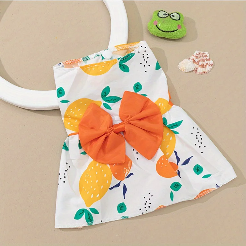 Vestido Floral para Cães e Gatos Pequenos, Macio e Sem Mangas - Imagem 5