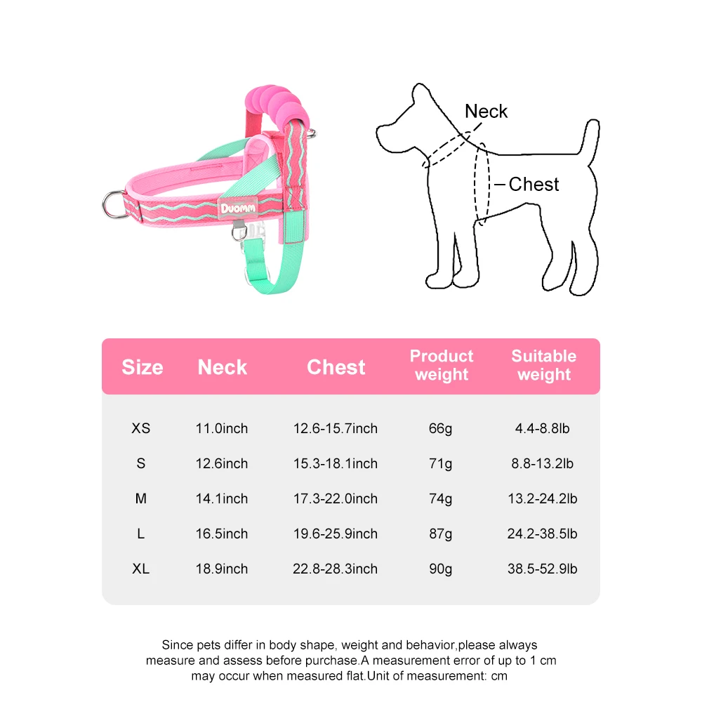 Coleira Peitoral para Cães Pequenos e Médios com Alça Acolchoada - Image 5