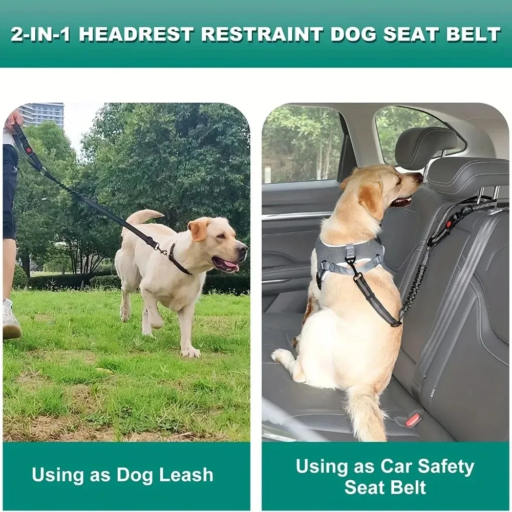 Cinto de Segurança para Cães Refletivo Ajustável de Nylon para Carro - Imagem 4