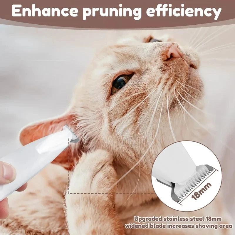 Aparador de Pelos para Cães com Luz LED e Lâmina de 18mm - Imagem 2