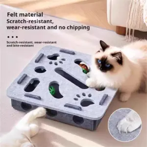 brinquedo labirinto de feltro para gatos