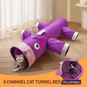 túnel dobrável para gatos e cães
