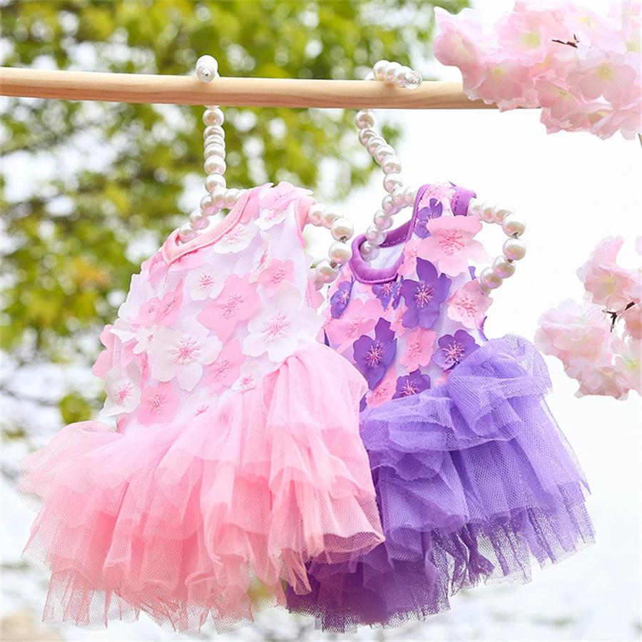 Vestido Floral para Cães Pequenos de Poliéster Estilo Pulôver - Imagem 5