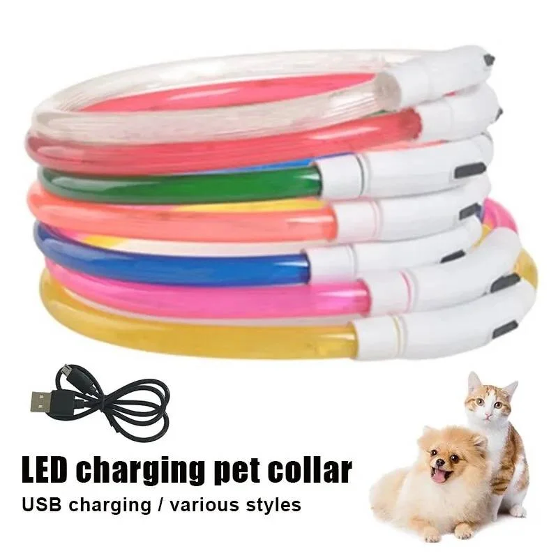 Coleira Luminosa USB para Cães e Gatos de 50 cm Recarregável - Imagem 3