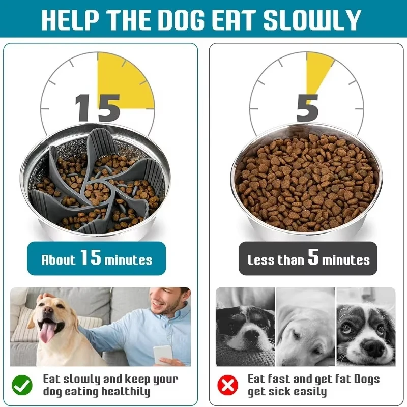 Inserção de Comedouro Lento para Cães de Silicone com Ventosa - Imagem 2
