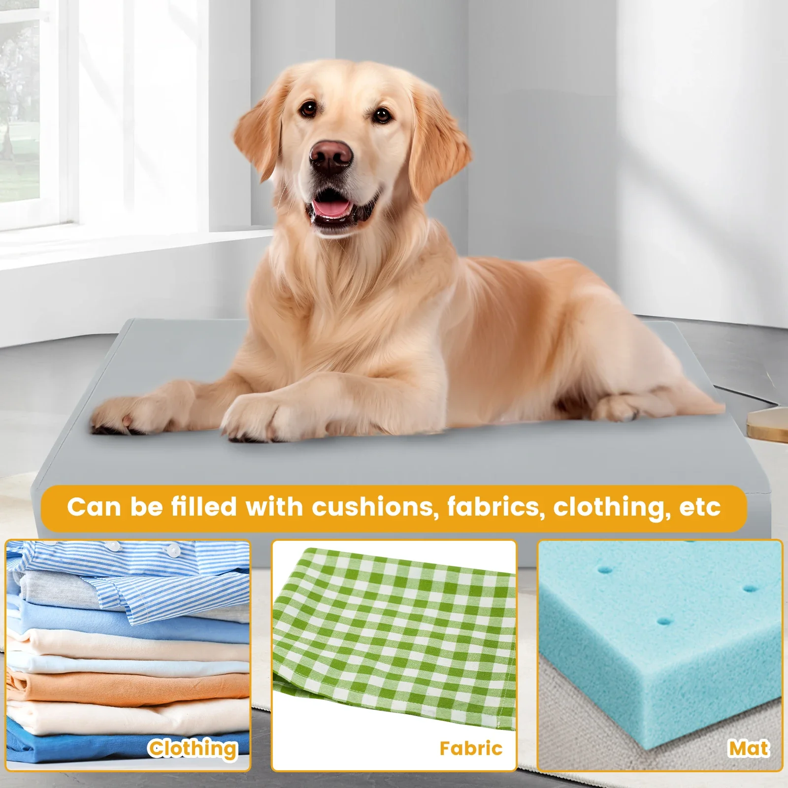 Capa para Cama de Cachorro de Tecido Oxford Impermeável com Zíper - Image 6