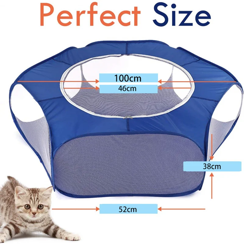 Cercadinho Dobrável para Hamster Coelhos e Roedores Transparente - Imagem 6