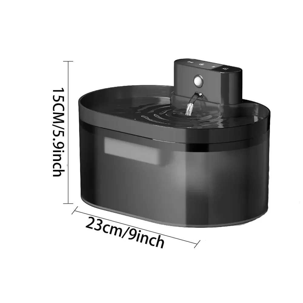 Fonte de Água para Gatos 2.2L Sem Fio com Sensor de Movimento - Image 4