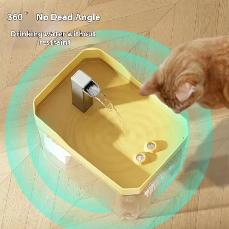 Fonte de Água para Gatos Transparente com Bomba de Circulação - Imagem 3