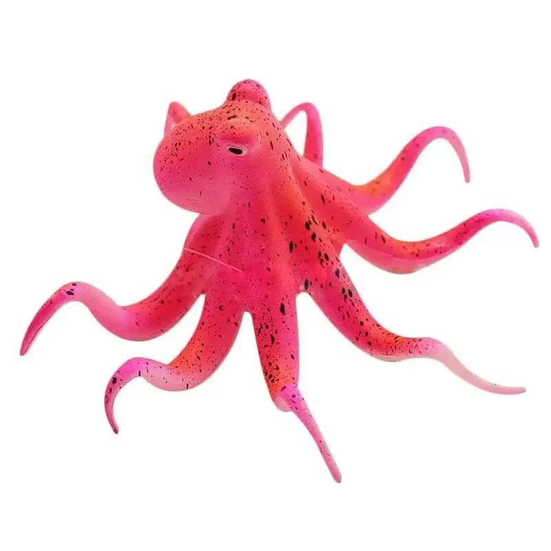 Ornamento Polvo Fluorescente para Aquário com Ventosa 10x5 cm - Imagem 2
