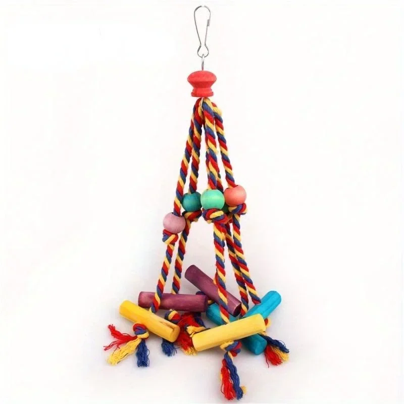 Brinquedo para Pássaros Corda de Algodão e Plástico 9x30 cm para Gaiola - Imagem 4