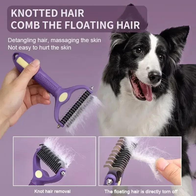 Pente Desembolador para Cães e Gatos Dupla Face - Imagem 3