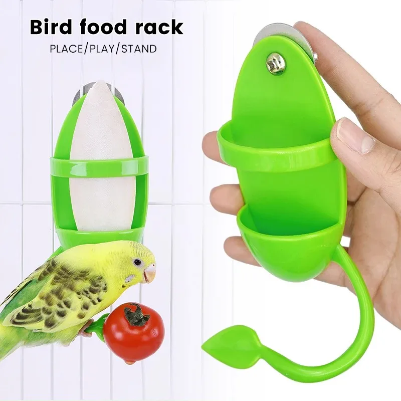 Comedouro para Pássaros de Plástico Verde com Encaixe na Gaiola - Imagem 5