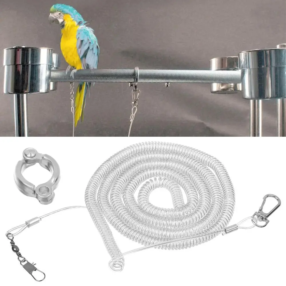 Trela para Pássaros e Papagaios Antiferrugem com Anel de Perna - Imagem 3