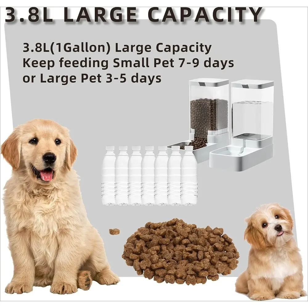 Comedouro e Bebedouro para Cães e Gatos 3,8 L e 2,1 kg Alimentação por Gravidade - Imagem 3