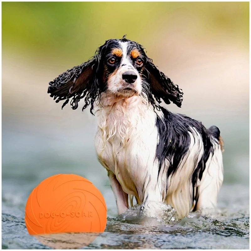 Brinquedo Disco Voador de Silicone para Cães e Gatos Resistente a Mordidas - Imagem 5