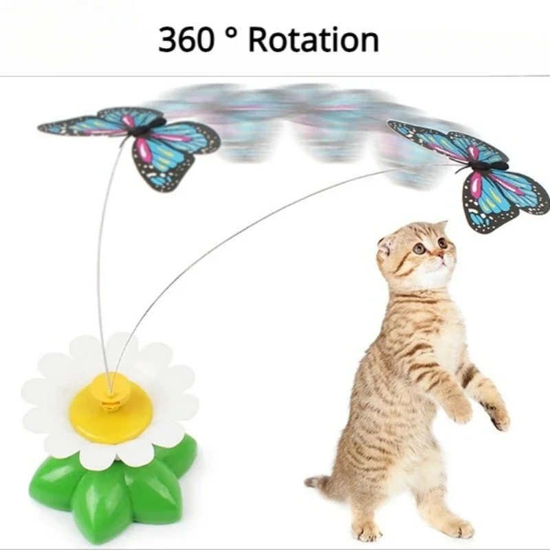 Brinquedo para Gatos Borboleta Elétrica Rotativa de 8 cm - Image 4