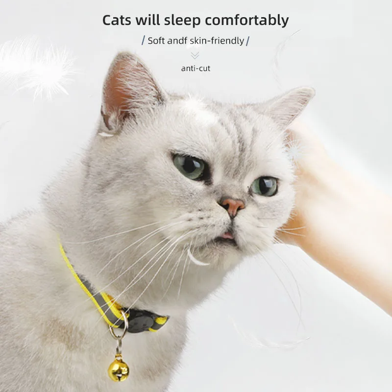 Coleira ROJECO para Gatos Colorida com Sino Refletiva - Imagem 4