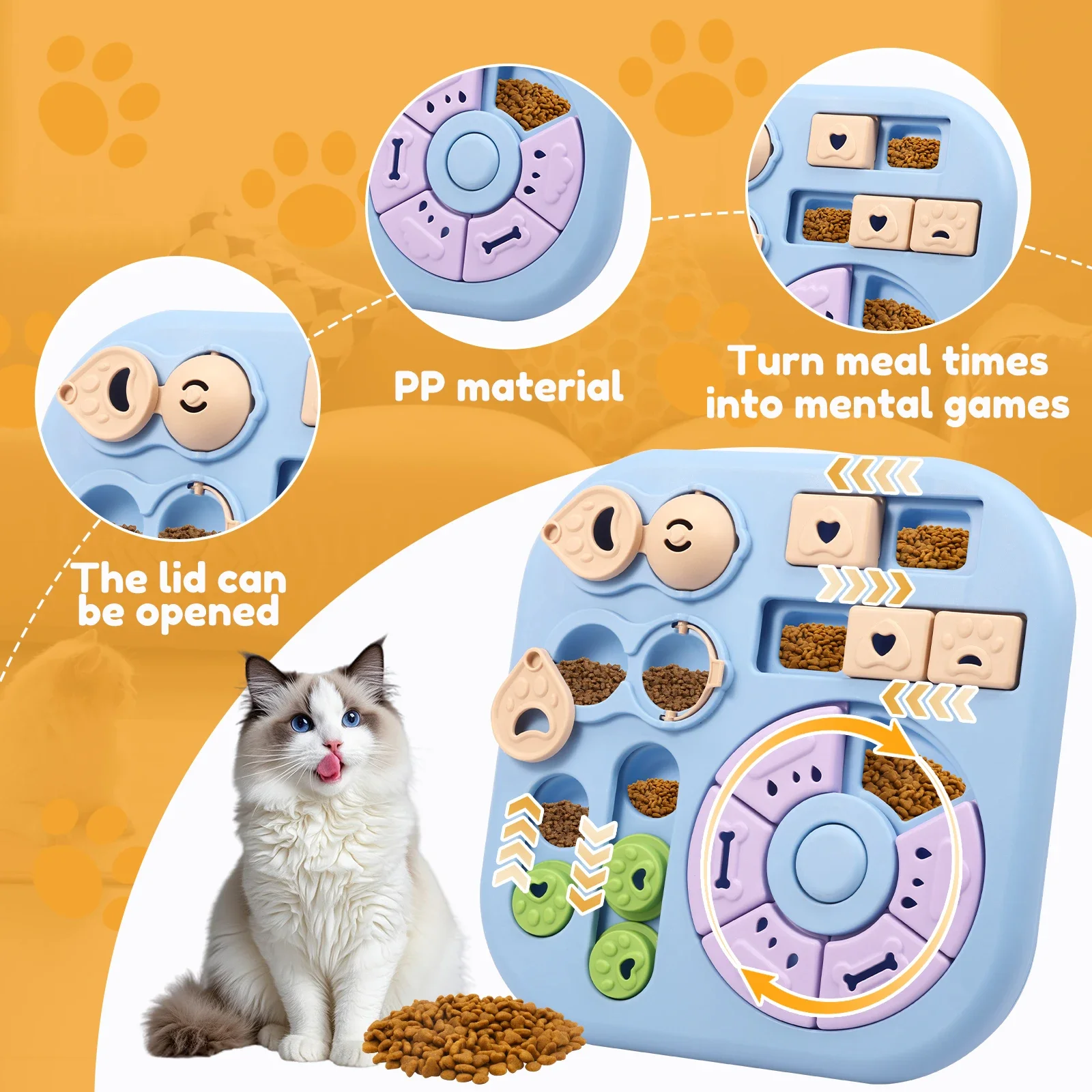 Brinquedo Quebra-Cabeça para Cães de Plástico com Base Antiderrapante - Imagem 3