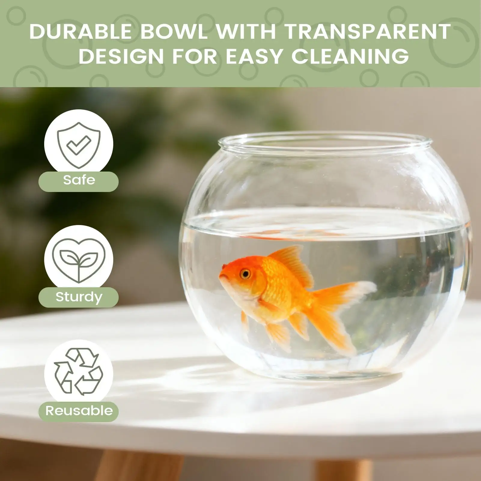 Aquário Bolha para Peixes de Plástico Transparente Resistente a Quebras - Image 5