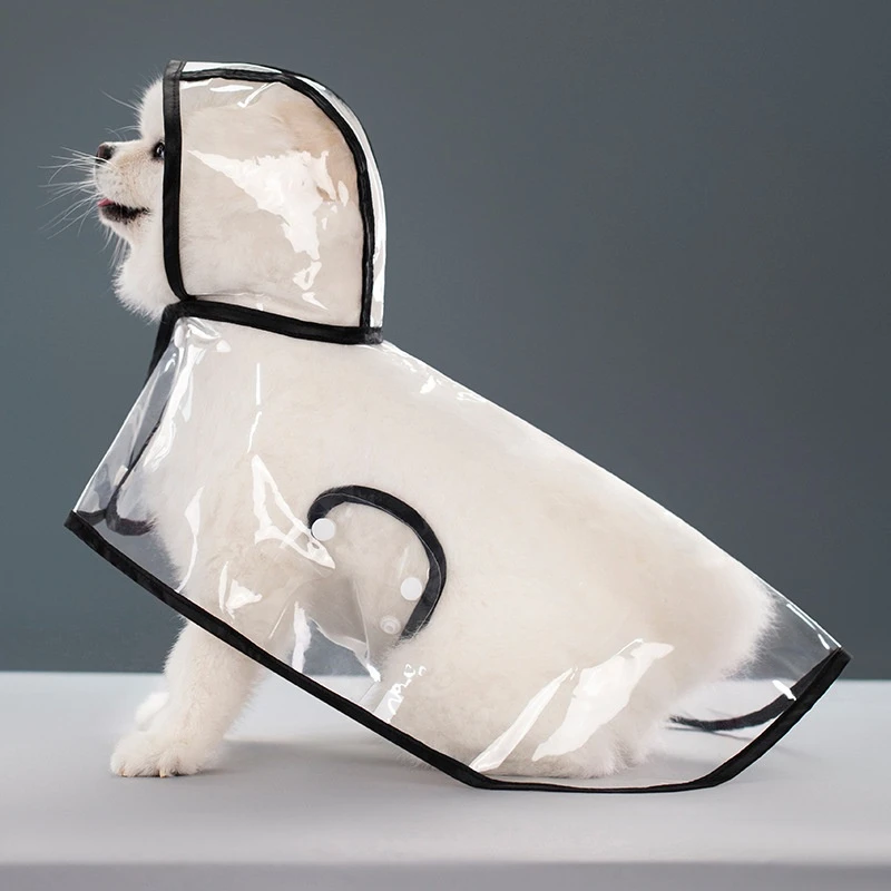 Capa de Chuva Transparente para Cães com Capuz Ajustável - Imagem 2