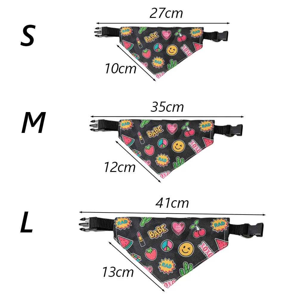 Bandana Triangular para Cães Pequenos e Gatos de Poliéster com Fecho de Botão - Imagem 2