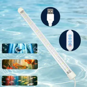 lâmpada LED submersível para aquário RGB