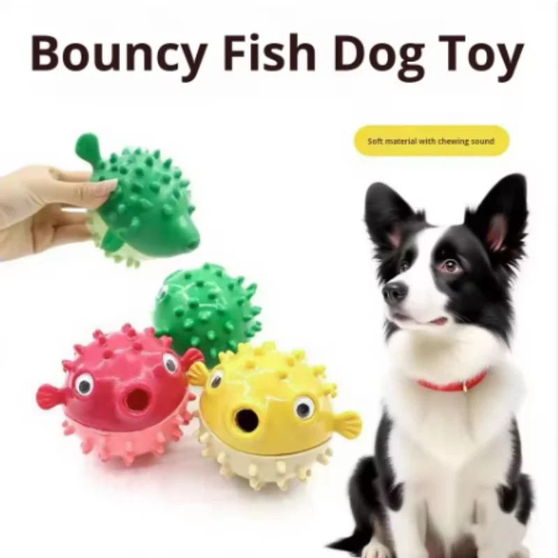 Brinquedo para Cães Peixe Saltitante com Som e Resistente a Mordidas - Imagem 3