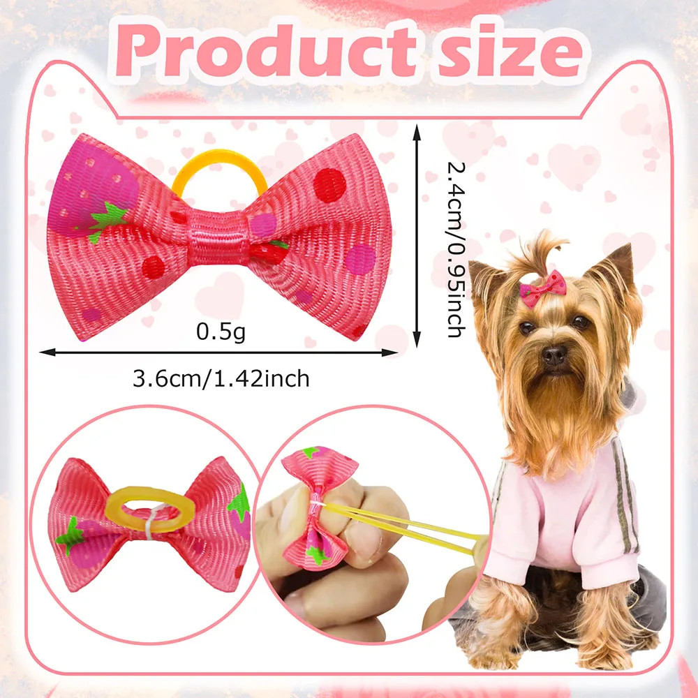Laços para Cães com Elástico Coloridos Kit 100 Peças - Imagem 3