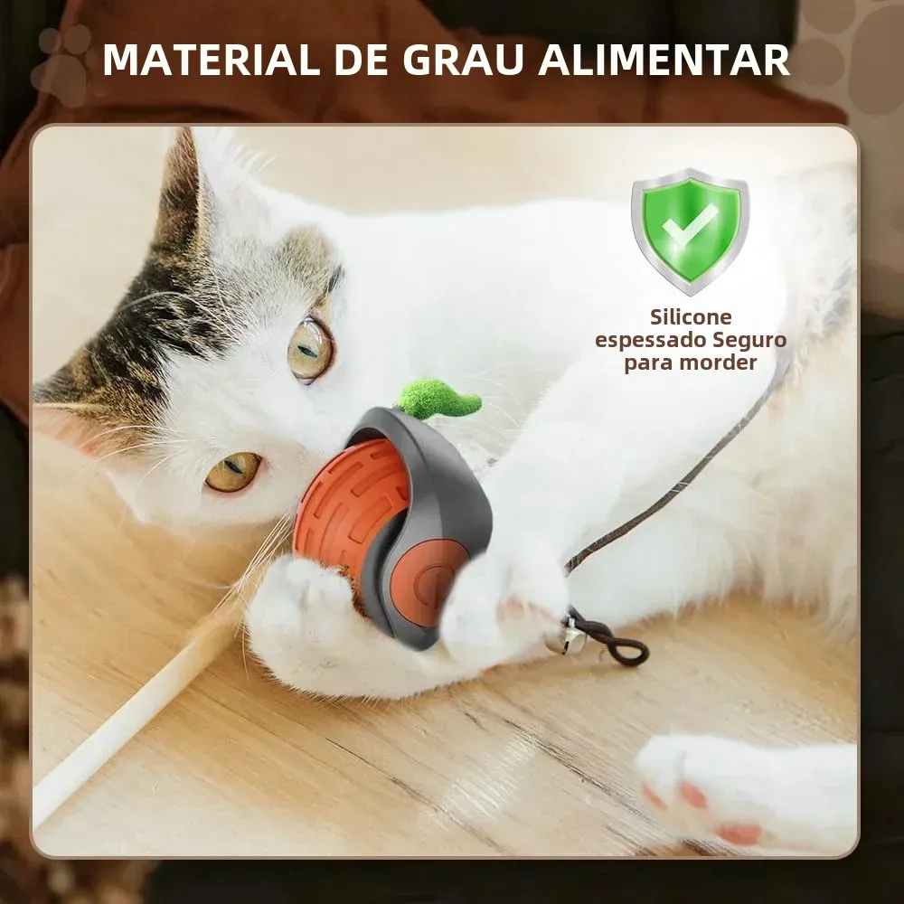 Bola Interativa para Gatos Recarregável USB com Cauda de Cabo Tipo C - Image 4