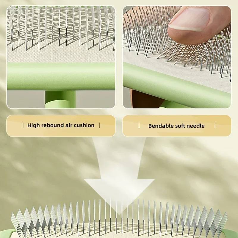 Escova Profissional para Tosa de Cães e Gatos com Dentes de Metal - Imagem 3
