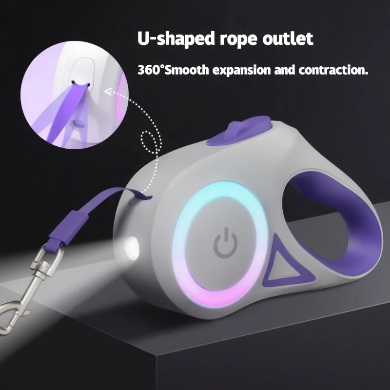 Coleira Retrátil de LED para Cães e Gatos 3m com Luz - Imagem 5