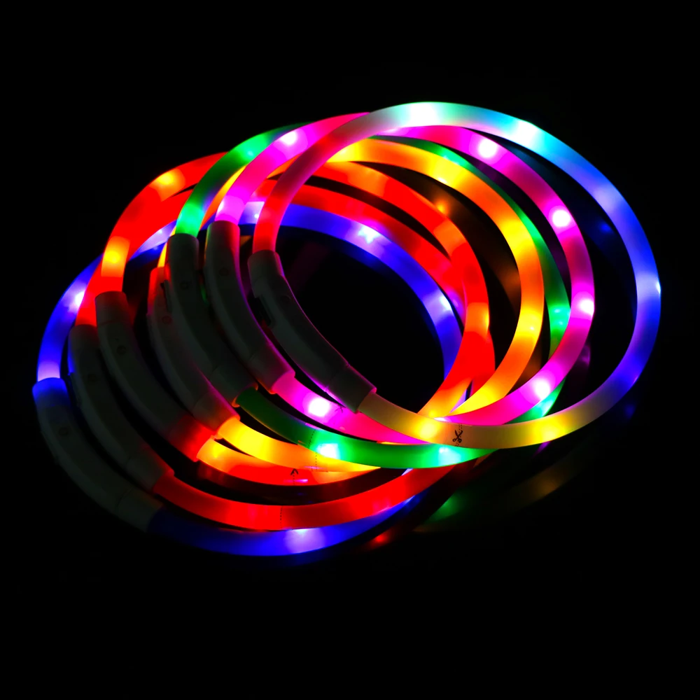 Coleira LED para Cães Recarregável USB Cortável para Ajuste - Image 2